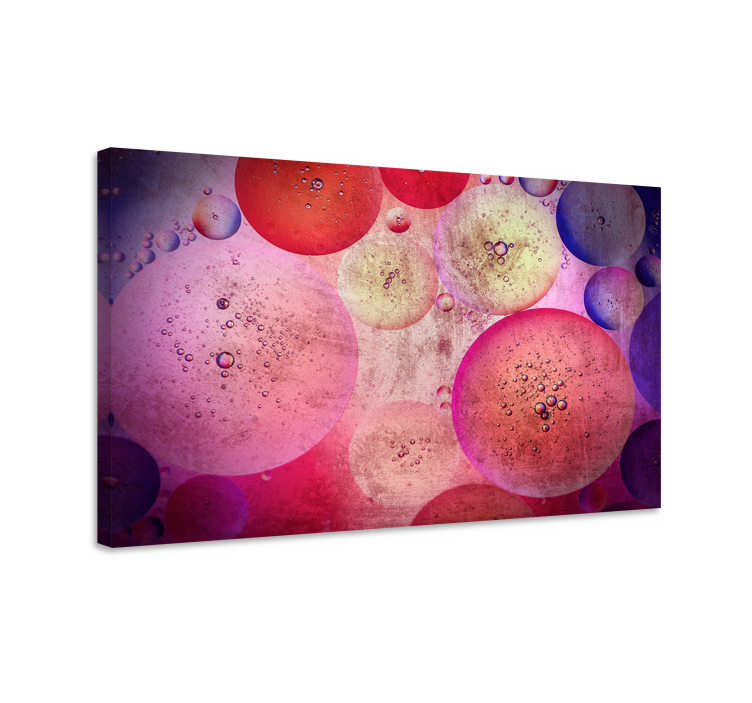 Canvas schilderij abstract bubble patronen vorming - TenStickers