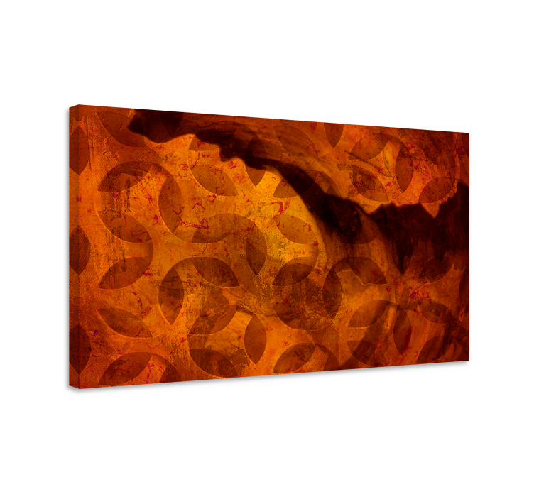 Canvas schilderij abstract intricate bladpatronen - TenStickers
