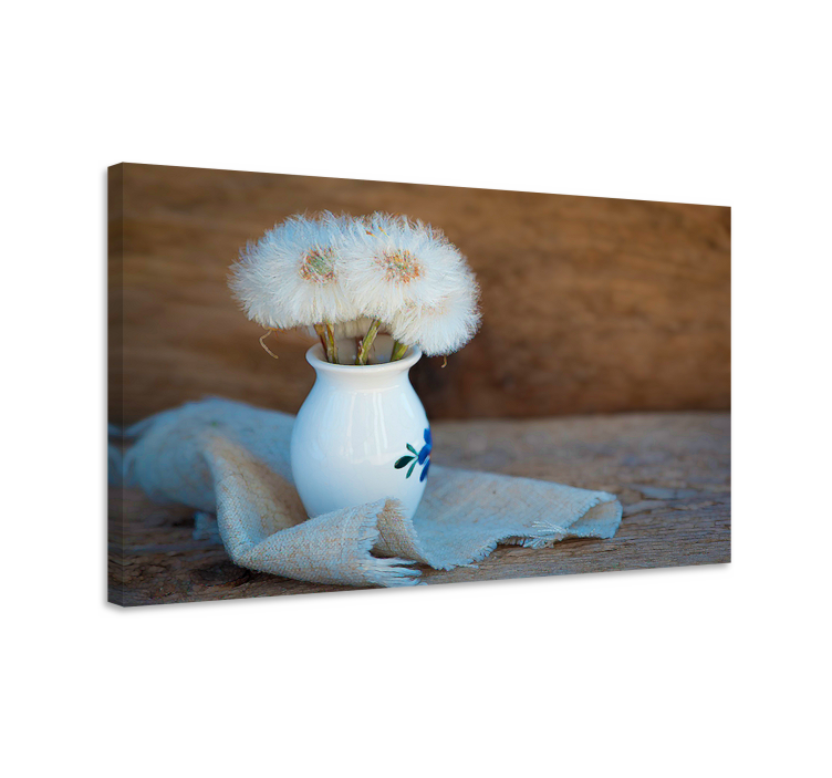 Canvas schilderij bloemen en planten paardenbloemboeket - TenStickers