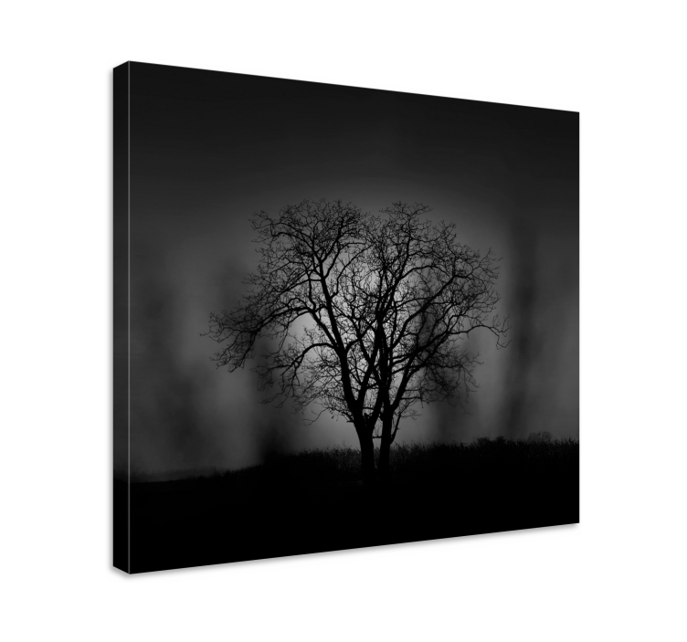 Canvas bomen silhouet van een boom - TenStickers