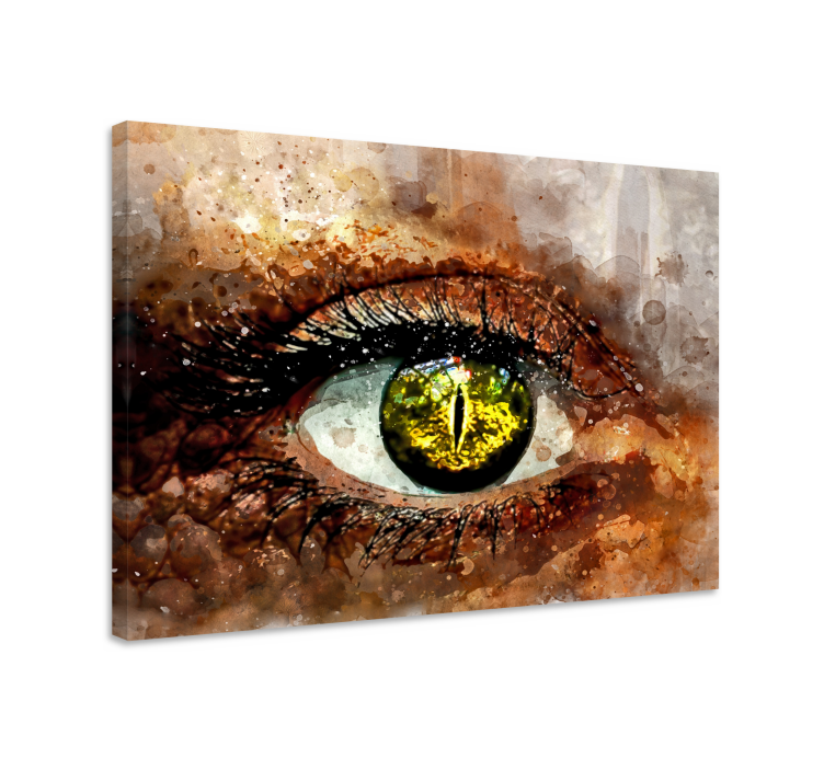 Canvas schilderij olifant mystieke oogvangst - TenStickers