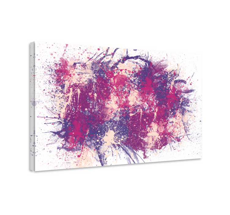Canvas schilderij abstract dynamische abstracte spetter - TenStickers