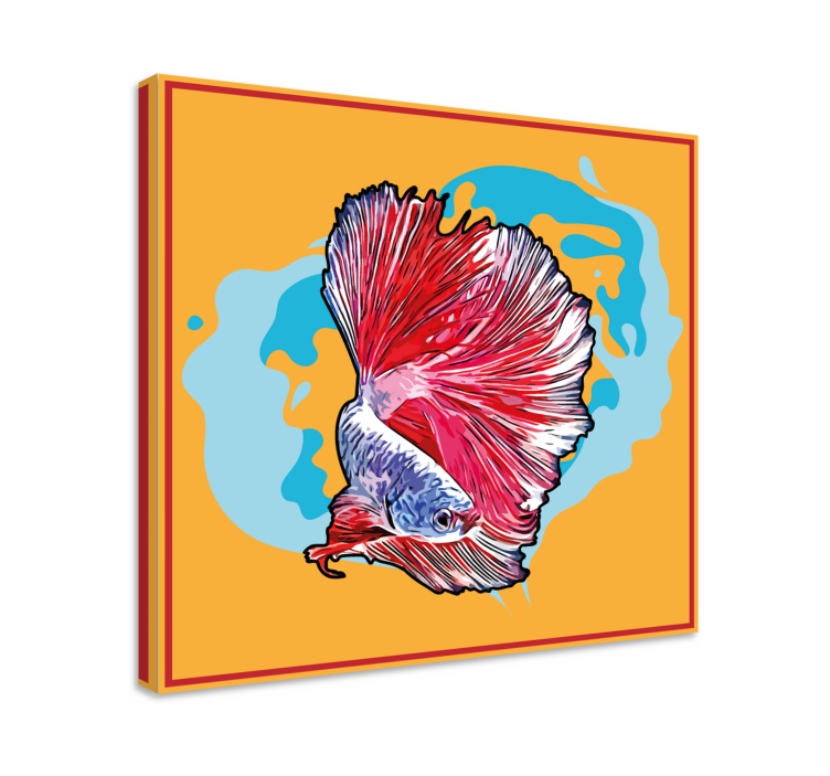 Canvas schilderij vis heldere betta vis - TenStickers