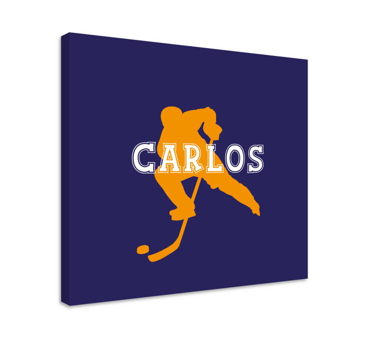 Canvas schilderij sport ijshockeyspeler - TenStickers