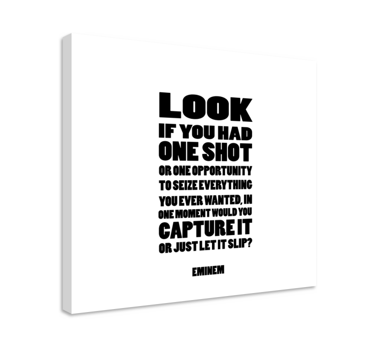 One-shot songtekst Canvas schilderij muziek - TenStickers