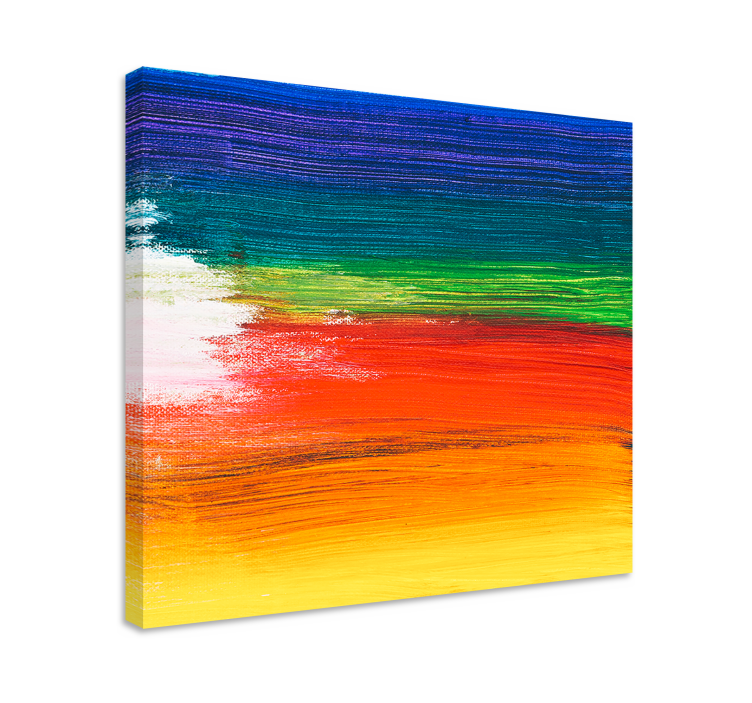Canvas schilderij kunst Regenboog splash kleur - TenStickers