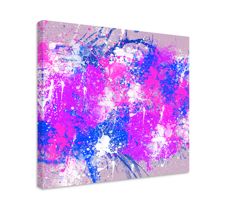 Levendige abstracte spatten Canvas schilderij abstract - TenStickers