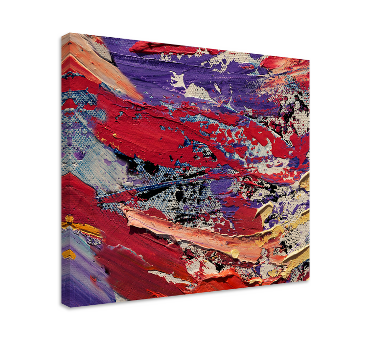 Canvas schilderij abstract dynamische kleurenstroom - TenStickers