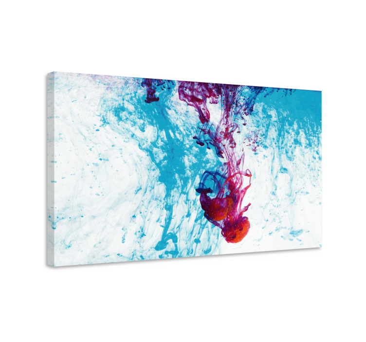 Canvas schilderij abstract levendige kleurstroom - TenStickers