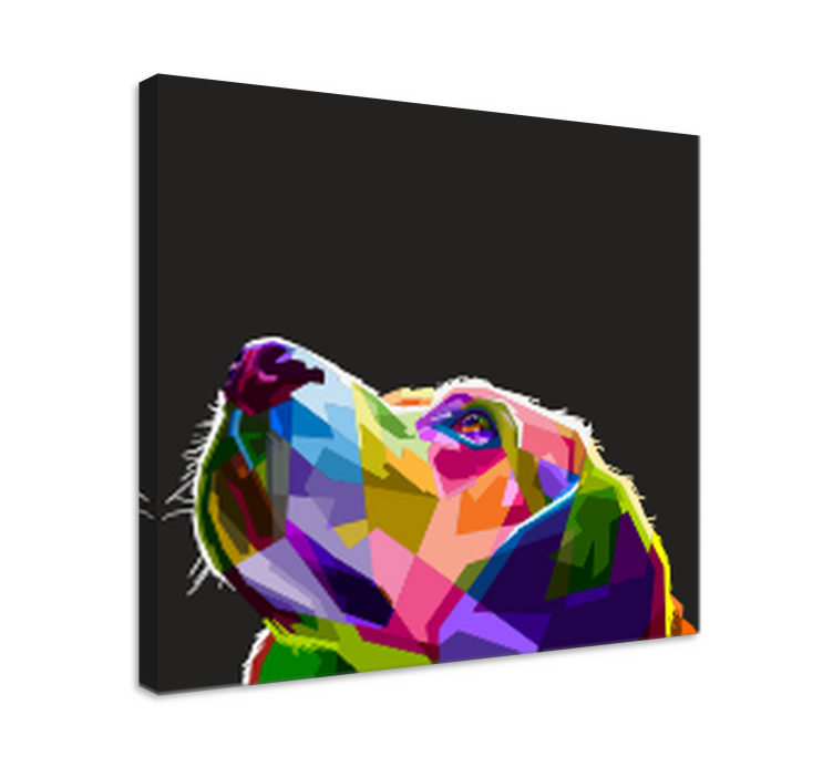 Canvas schilderij Regenboog hond - TenStickers