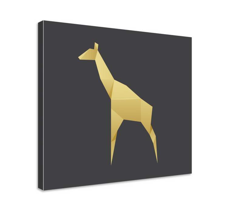 Paarden schilderij op canvas elegante giraffe silhouet - TenStickers