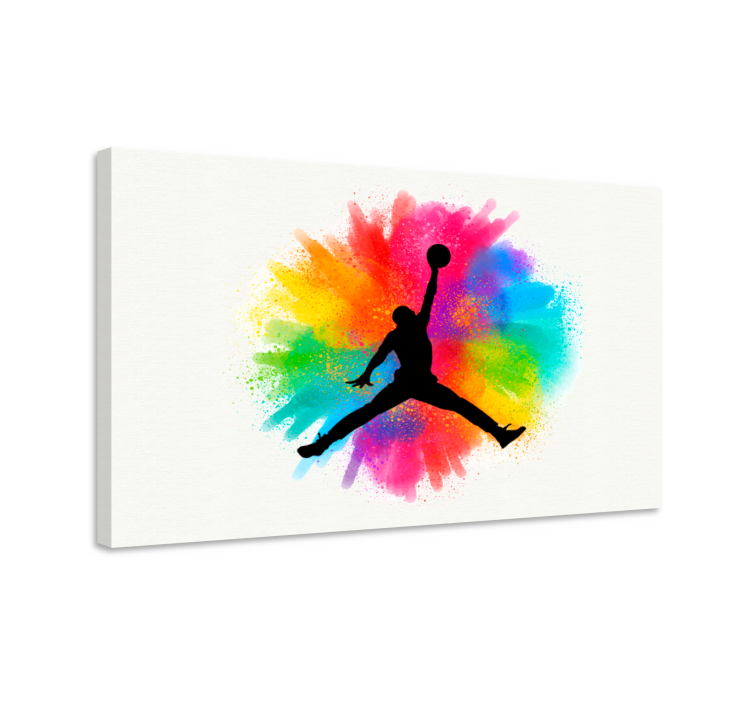 Canvas schilderij sport energiek basketbalspeler - TenStickers