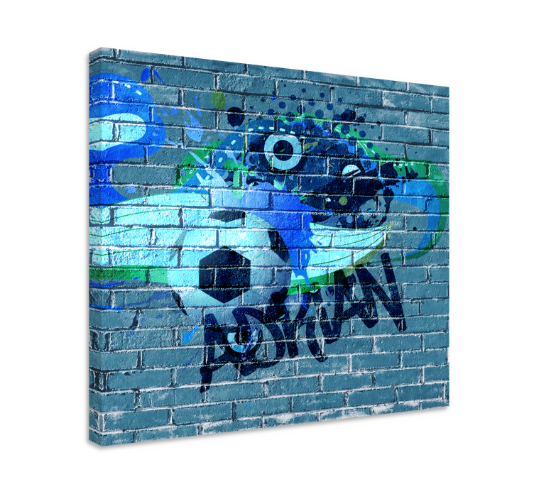 Canvas schilderij sport graffiti kunst voetbal - TenStickers