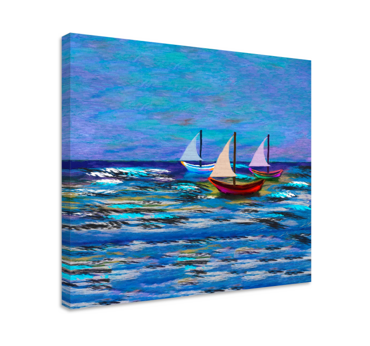 Canvas schilderij marine Regatta abstract - TenStickers