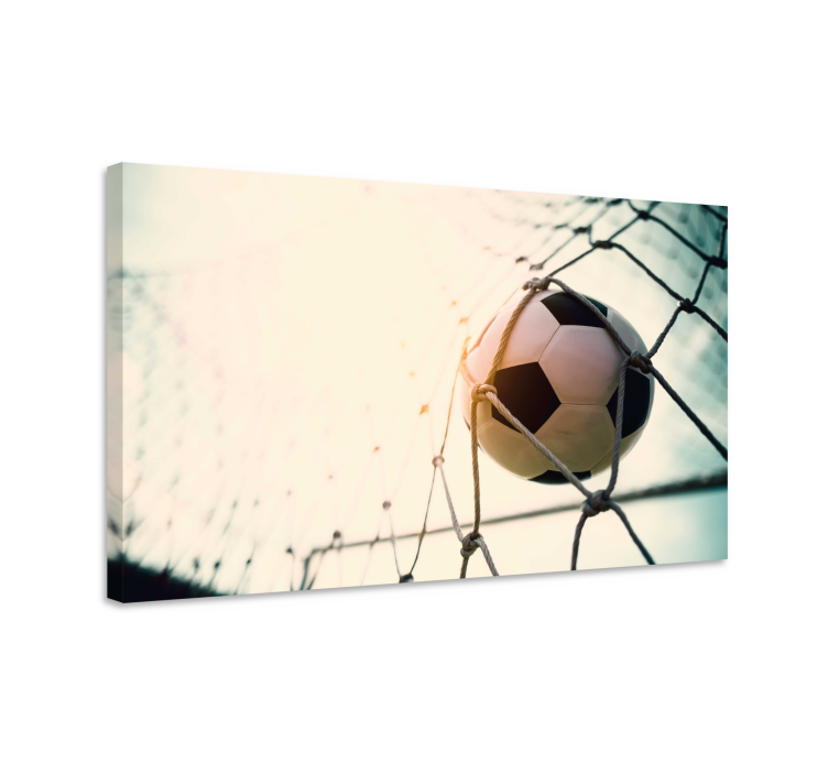 Canvas schilderij sport voetbal goal - TenStickers