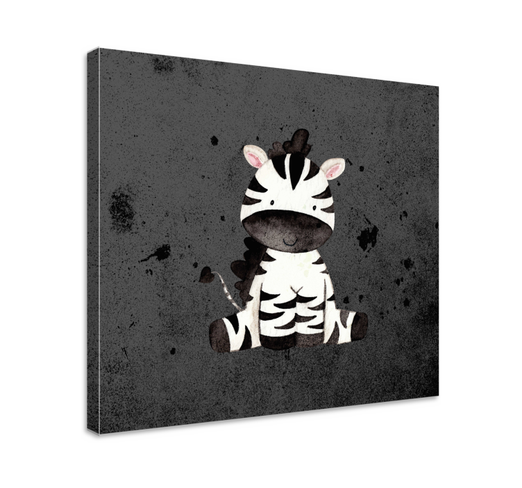 Canvas schilderij andere dieren Vrolijke zebra cartoon - TenStickers