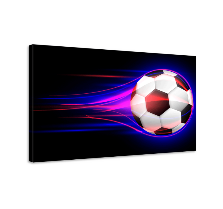 Canvas schilderij sport dynamische voetbalbeweging - TenStickers