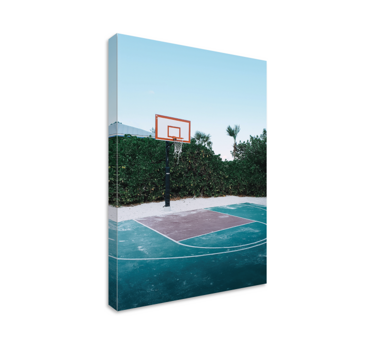 Canvas schilderij sport basketbalspeelveld scène - TenStickers