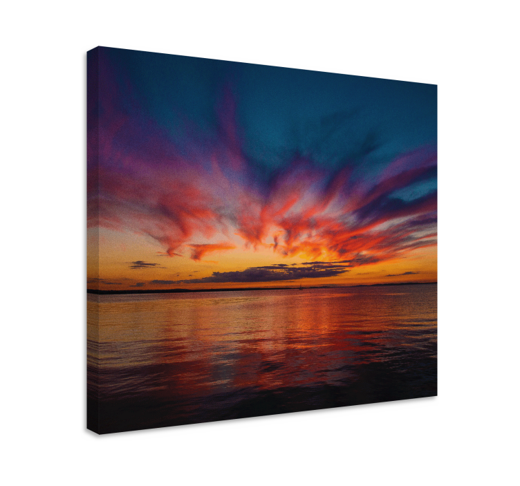 Canvas landschap majestueuze zonsopgang reflecties - TenStickers