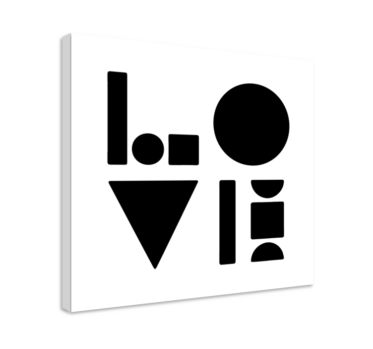 Geometrische canvas schilderij vormen en figuren - TenStickers