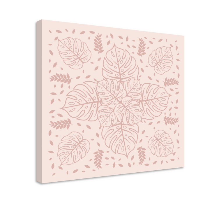 Botanisch monstera patroon Canvas schilderij plant - TenStickers