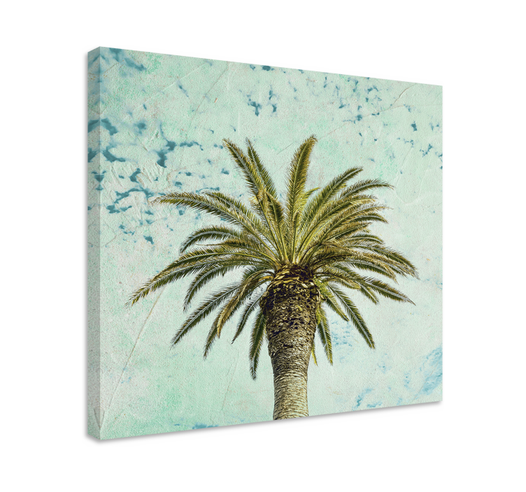 Canvas schilderij bloemen en planten hoge palmboom - TenStickers