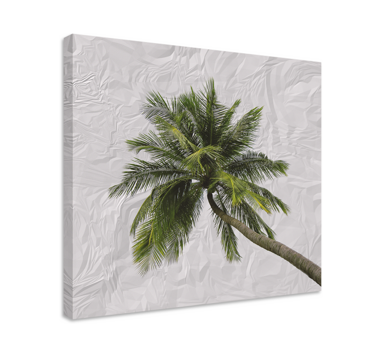 Canvas schilderij bloemen en planten palmblad hoog - TenStickers