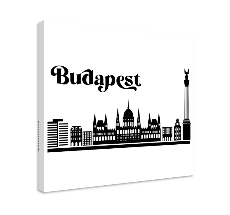 Canvas schilderij landen en steden budapest skyline - TenStickers