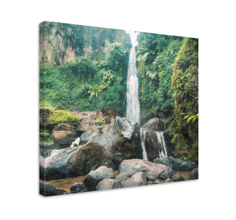 Canvas landschap serene waterval scène - TenStickers