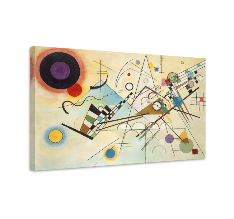 Canvas schilderij abstract geometrische vorm compositie - TenStickers