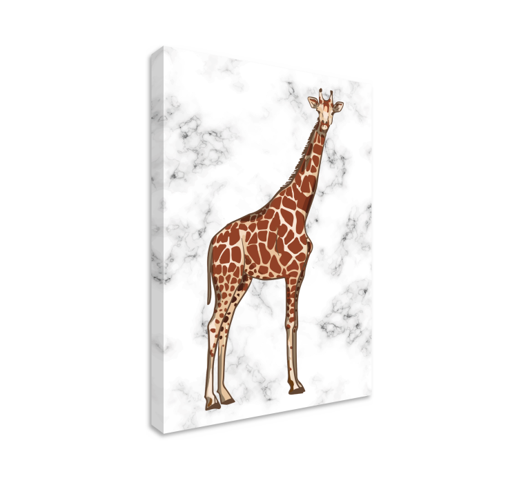 Canvas schilderij dieren giraffe staat trots - TenStickers