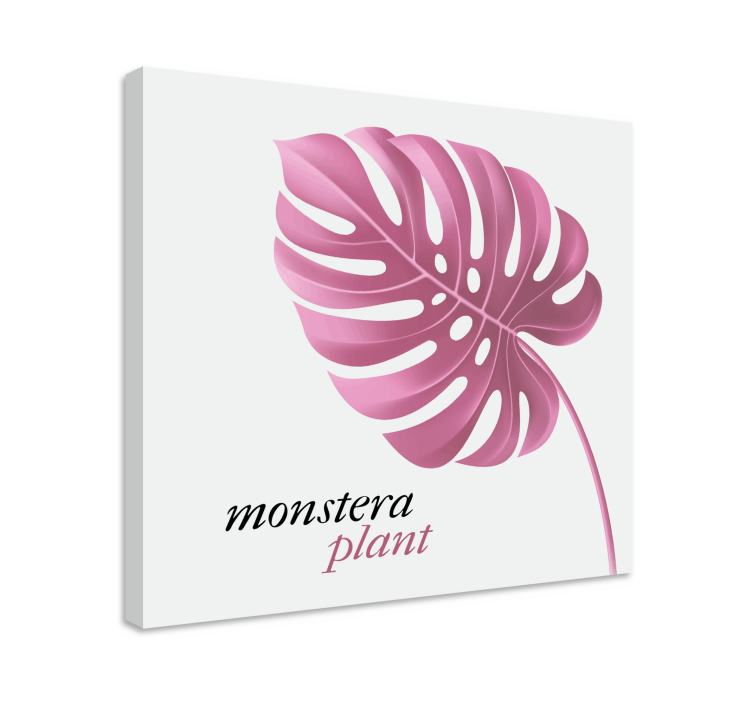 Canvas schilderij bloemen en planten monstera plant - TenStickers