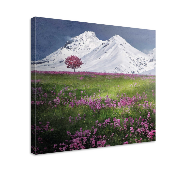 Canvas landschap bergweide sereniteit - TenStickers