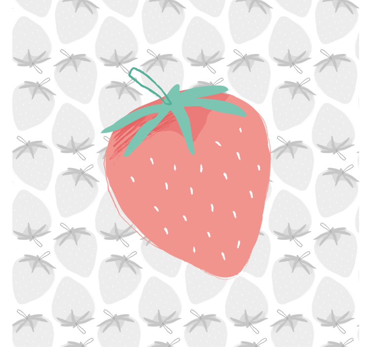 Canvas stilleven en fruit aardbeienillustratie - TenStickers