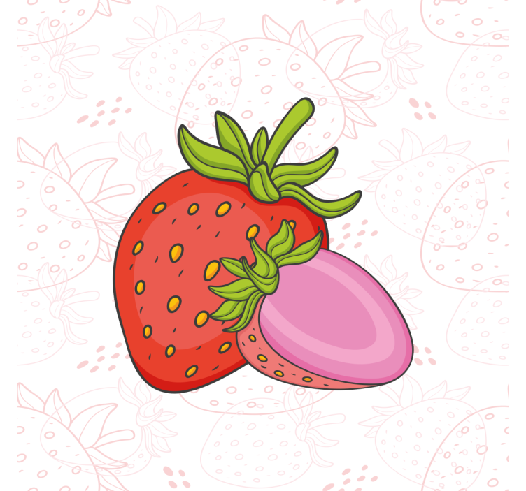 Canvas stilleven en fruit aardbeien duo - TenStickers