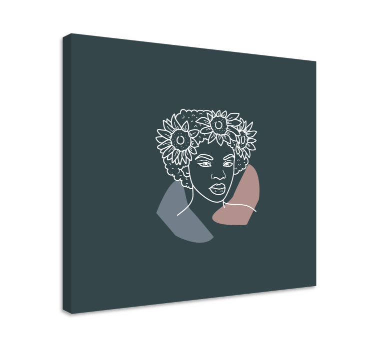 Canvas schilderij mensen en karakters botanisch portret - TenStickers