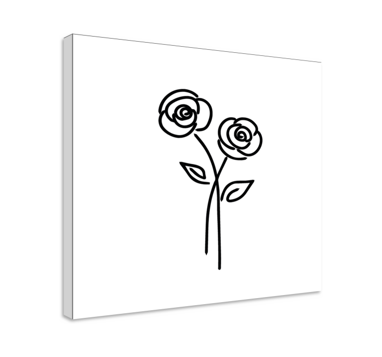 Elegant bloemenontwerp Canvas schilderij bloemen en planten - TenStickers