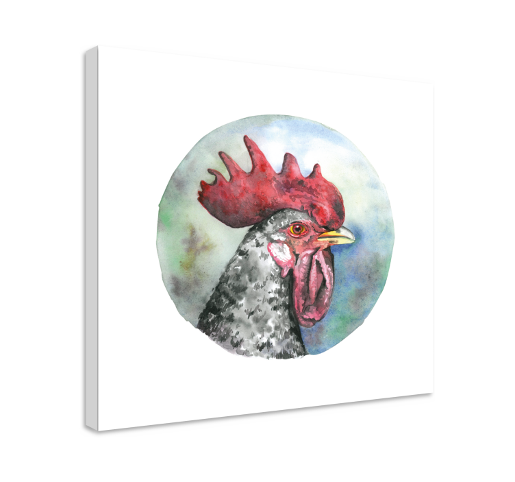 Canvas schilderij hond rooster portret - TenStickers
