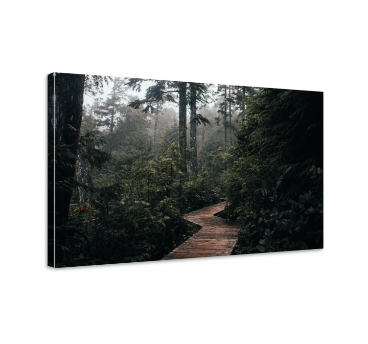 Canvas landschap houten pad reis - TenStickers
