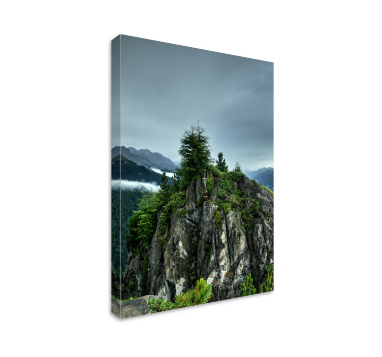 Canvas landschap bergtop landschap - TenStickers