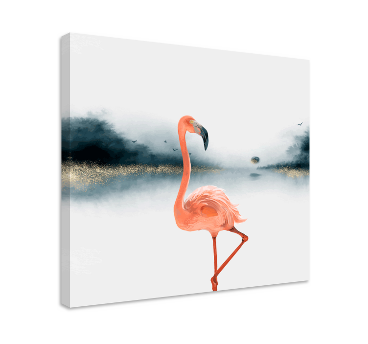 Elegante flamingo Canvas landschap - TenStickers