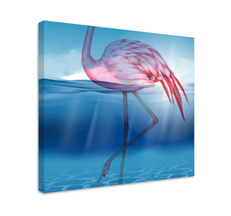 Canvas schilderij vogels elegante flamingo pose - TenStickers