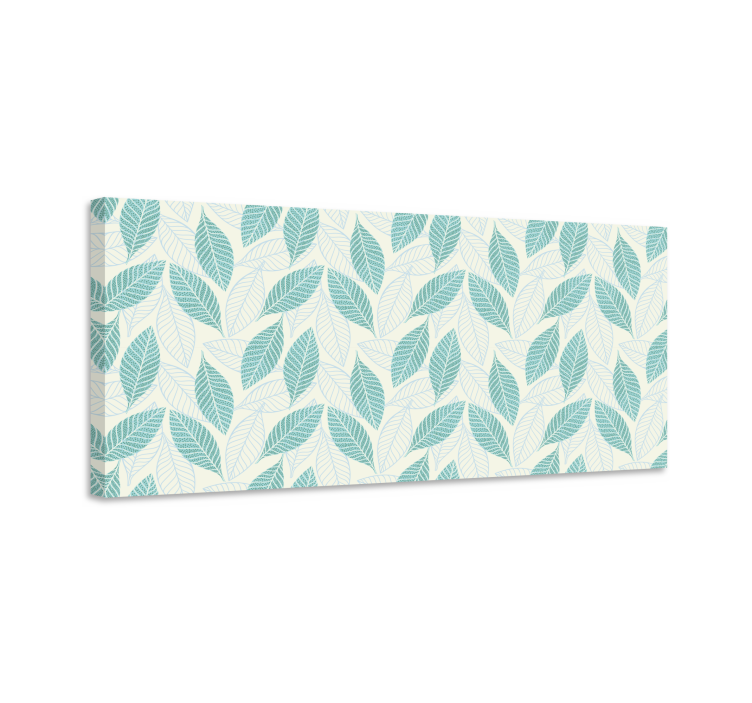 Canvas schilderij bloemen en planten delicaat bladpatroon - TenStickers