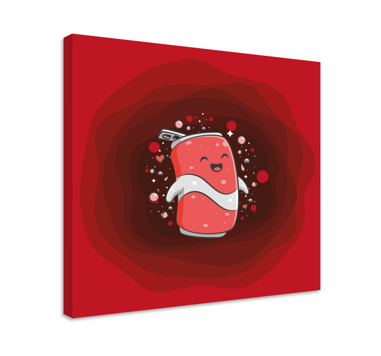 Canvas schilderij andere teksten gelukkige soda karakter - TenStickers