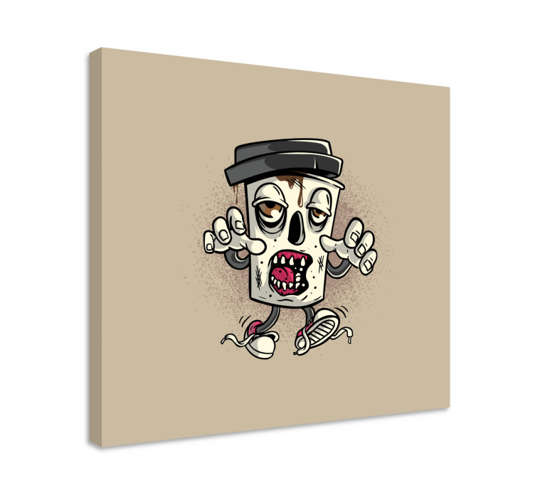 Videogame canvas zombie vuilnisbak - TenStickers