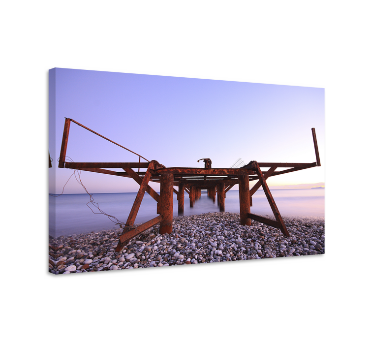 Canvas landschap roestige pier perspectief - TenStickers