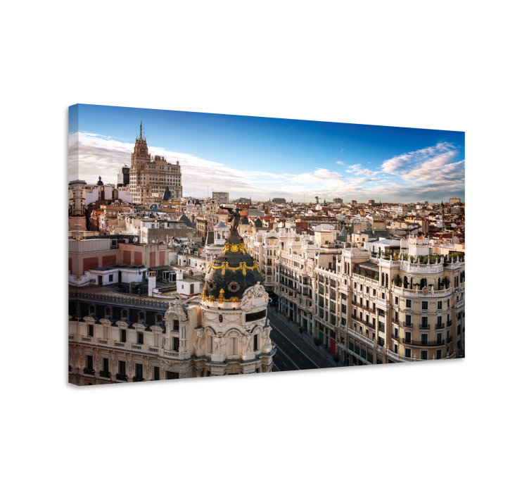 Canvas schilderij landen en steden madrid skyline - TenStickers