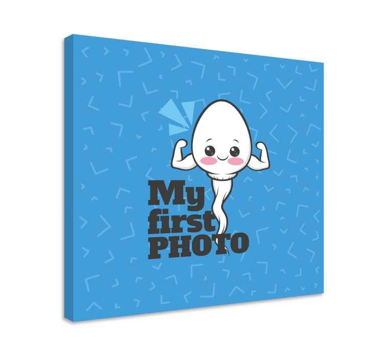 Canvas schilderij baby's mijn eerste foto - TenStickers