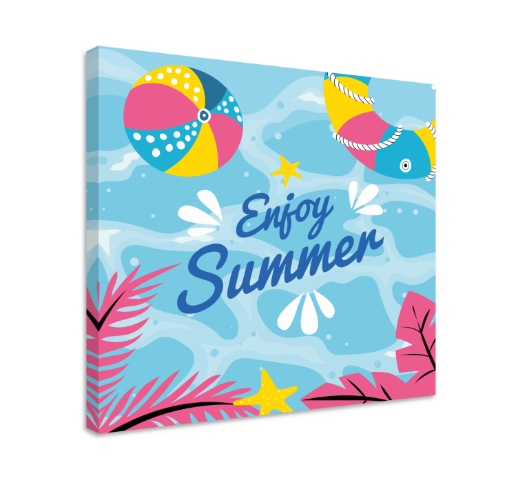 Canvas schilderij sport zomer strand plezier - TenStickers