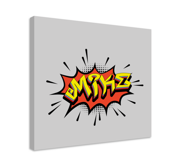 Alphabet en letters canvas schilderij comic lettering stijl - TenStickers